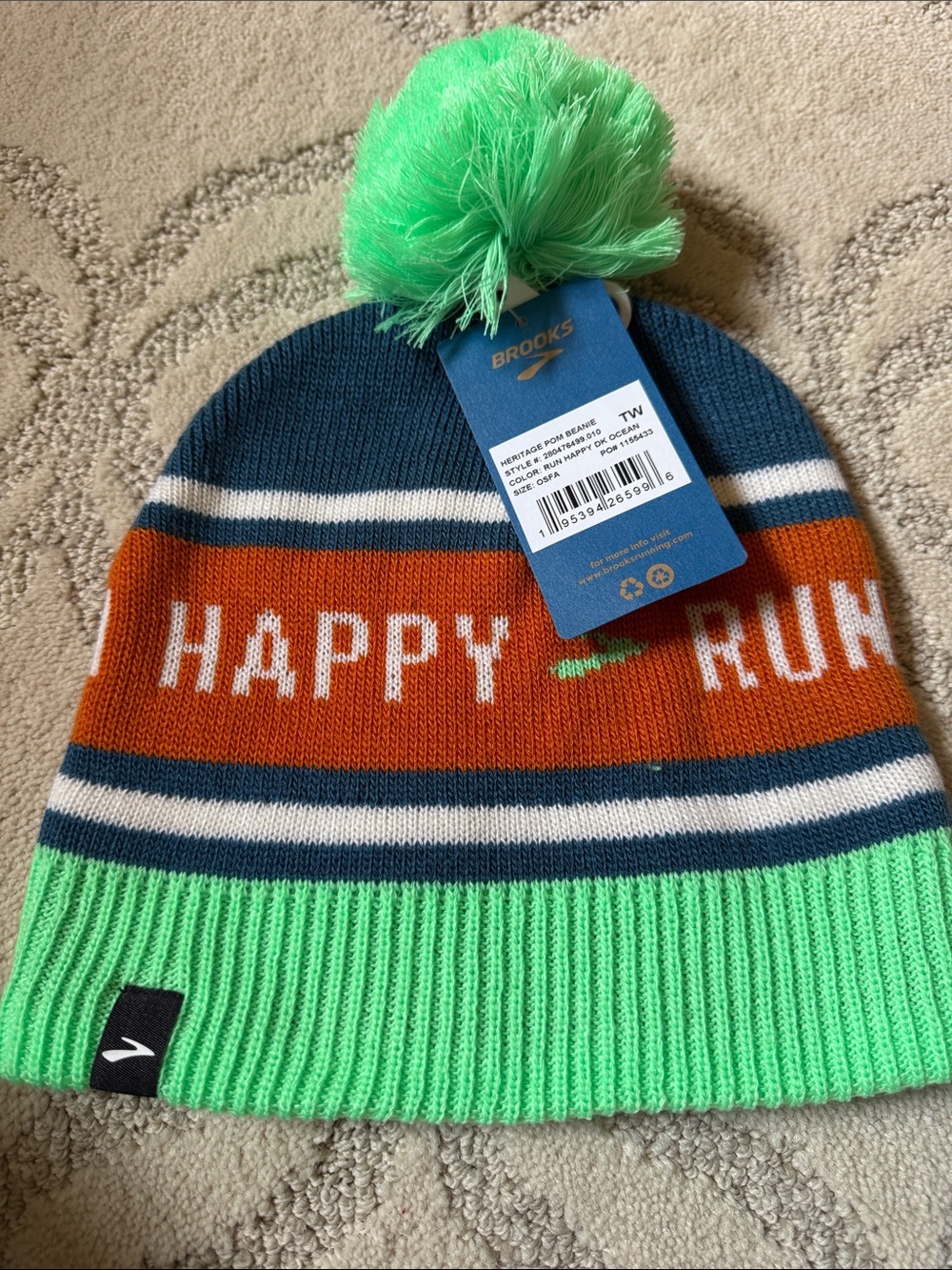 Brooks happy run heritage hat unisex gift